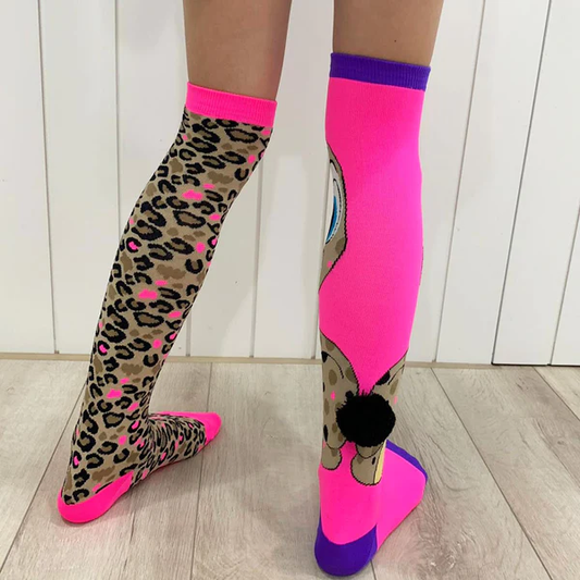 Cheeky Cheetah Knee High Socks
