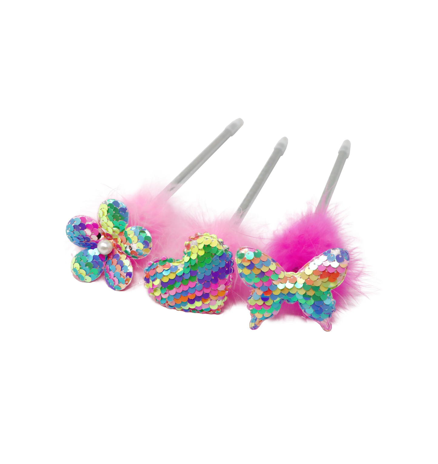 Fluffy Assorted Sequin Pens
