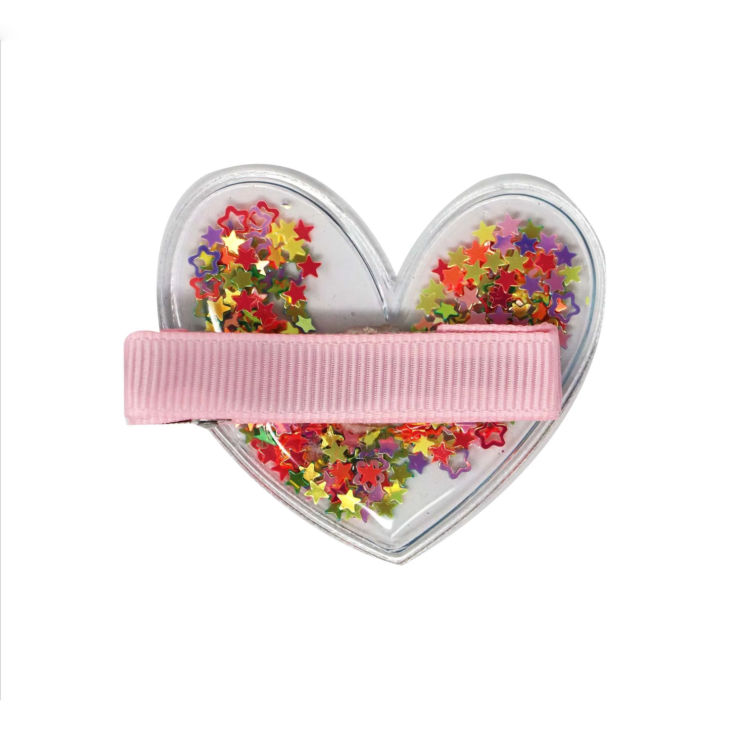 Giltter Shaker Heart Hair Clip