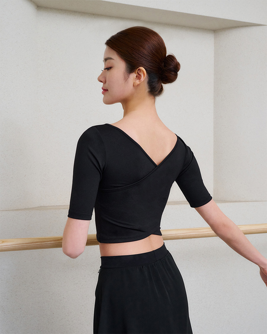 Elise Wrap Crop Tee