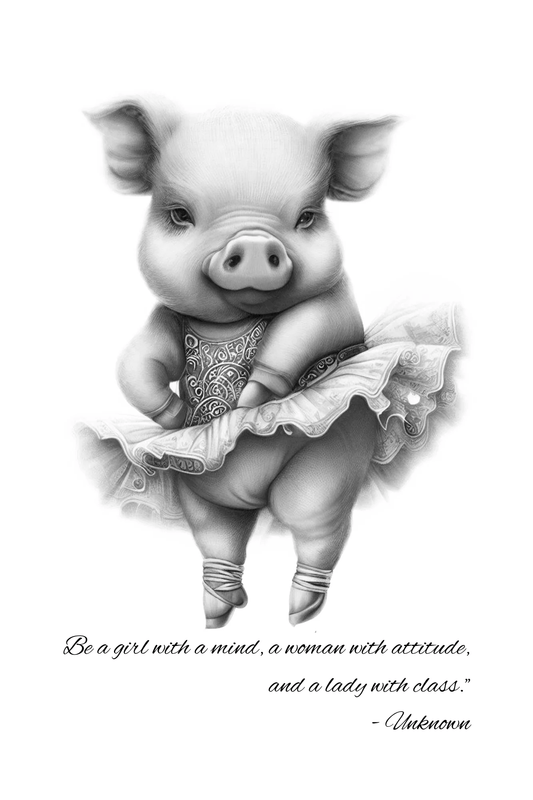 My Piggy Ballerina Notebook
