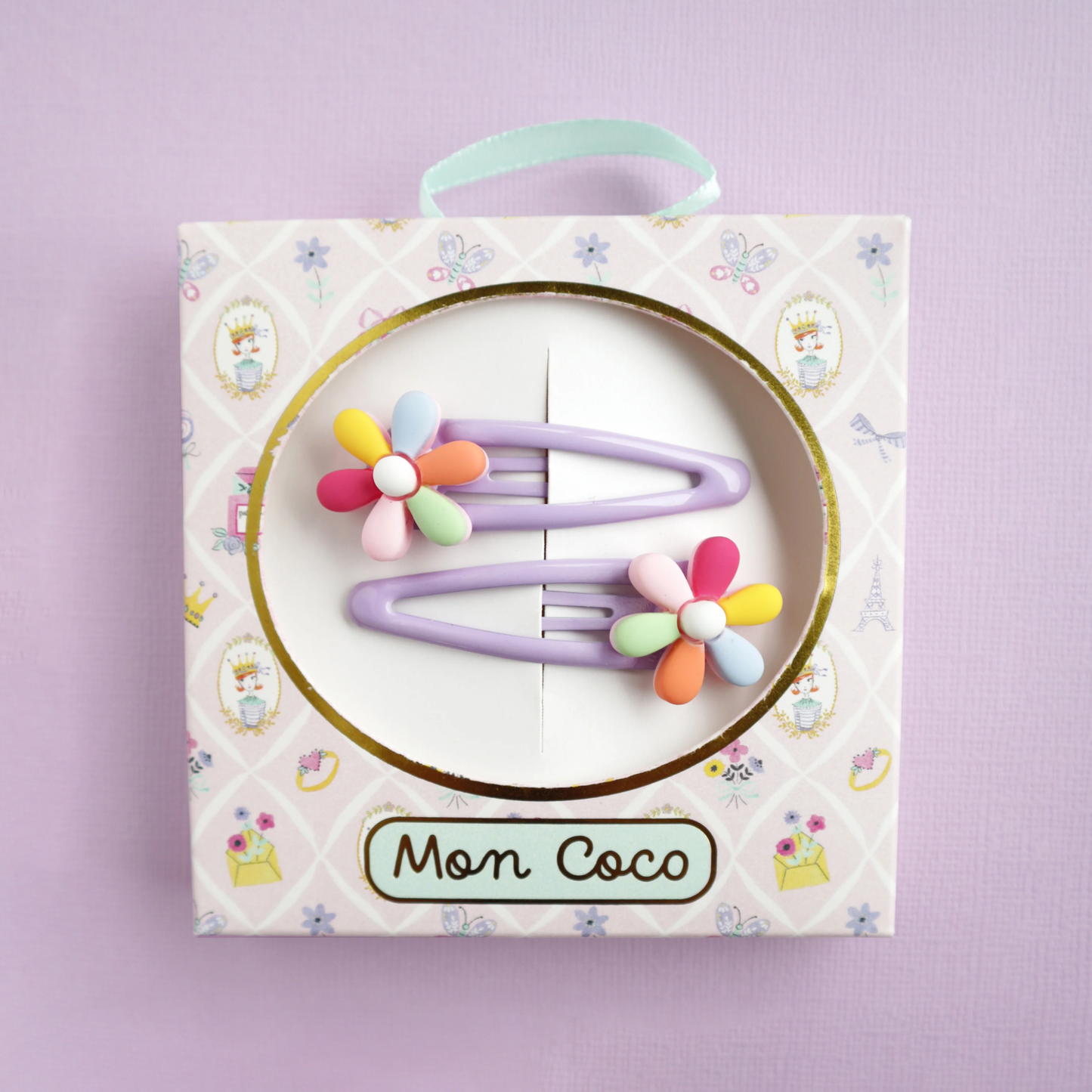 Rainbow Petal Clip Set