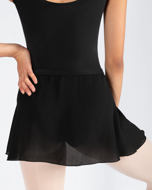 Audrey Mock Wrap Skirt Ladies - BLACK