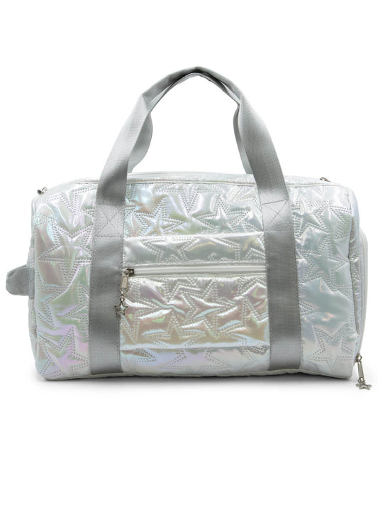 Metallic Star Duffle Bag - SILVER