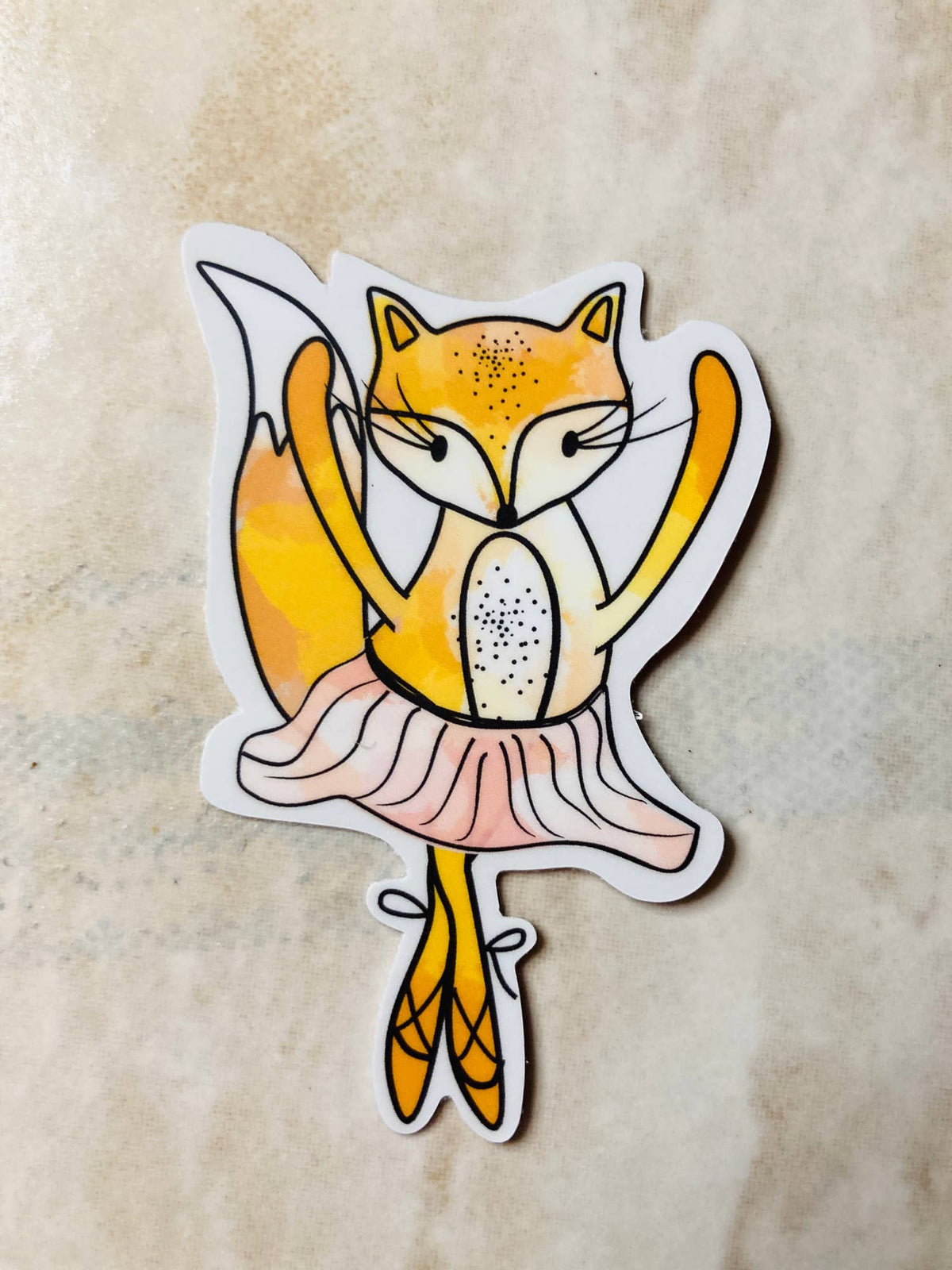 Fox Ballerina Vinyl Sticker