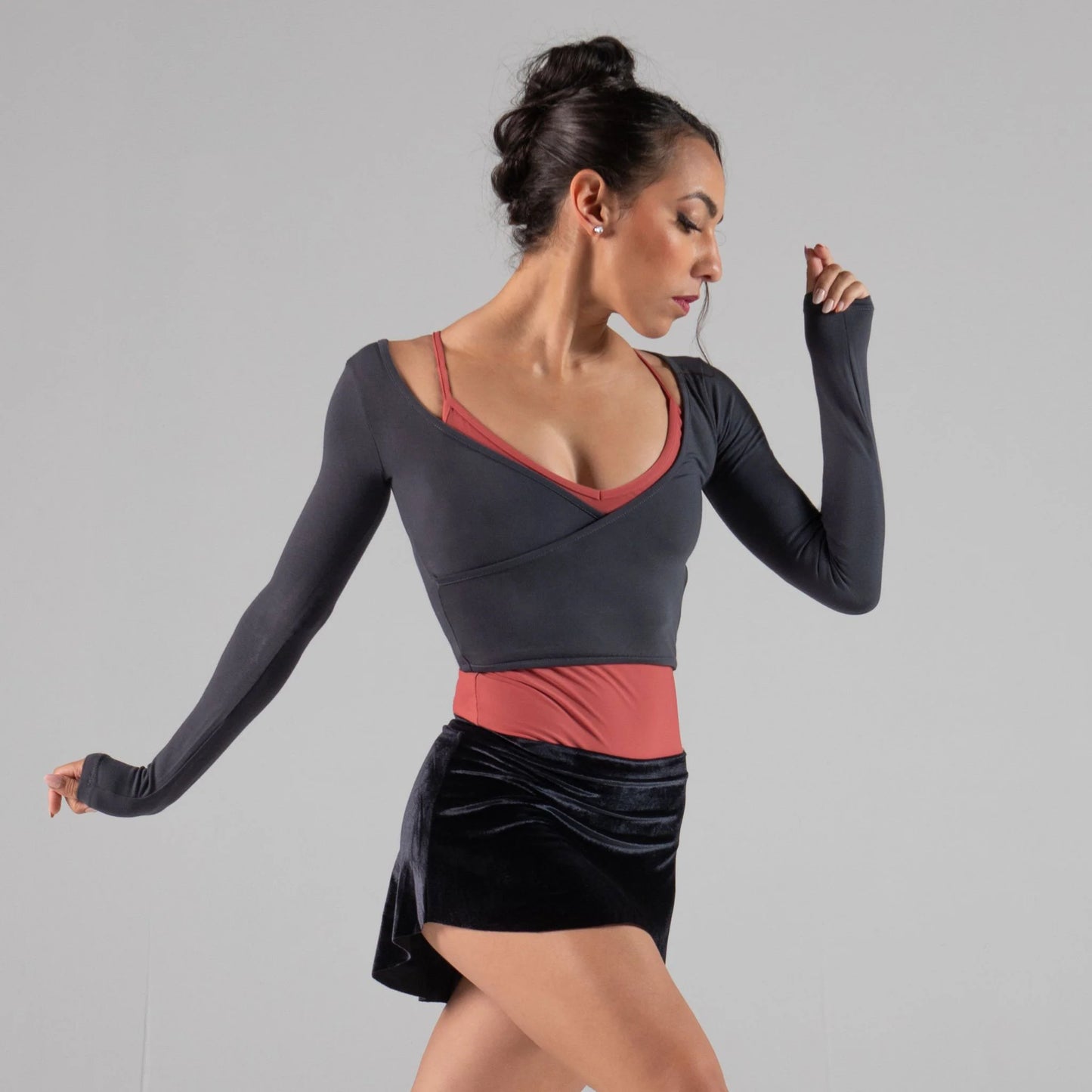 Mio Mock Wrap Top Adults