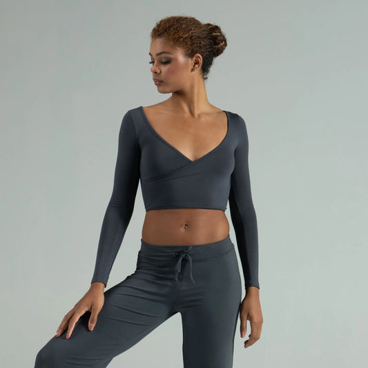 Mio Mock Wrap Top Adults