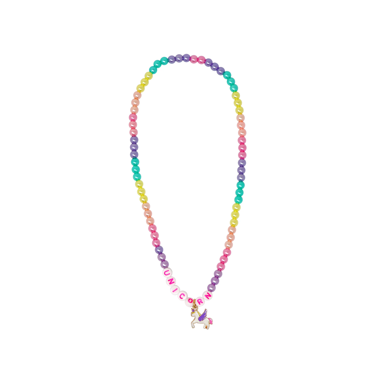 BFF Unicorn Rainbow Pearl Necklace Set