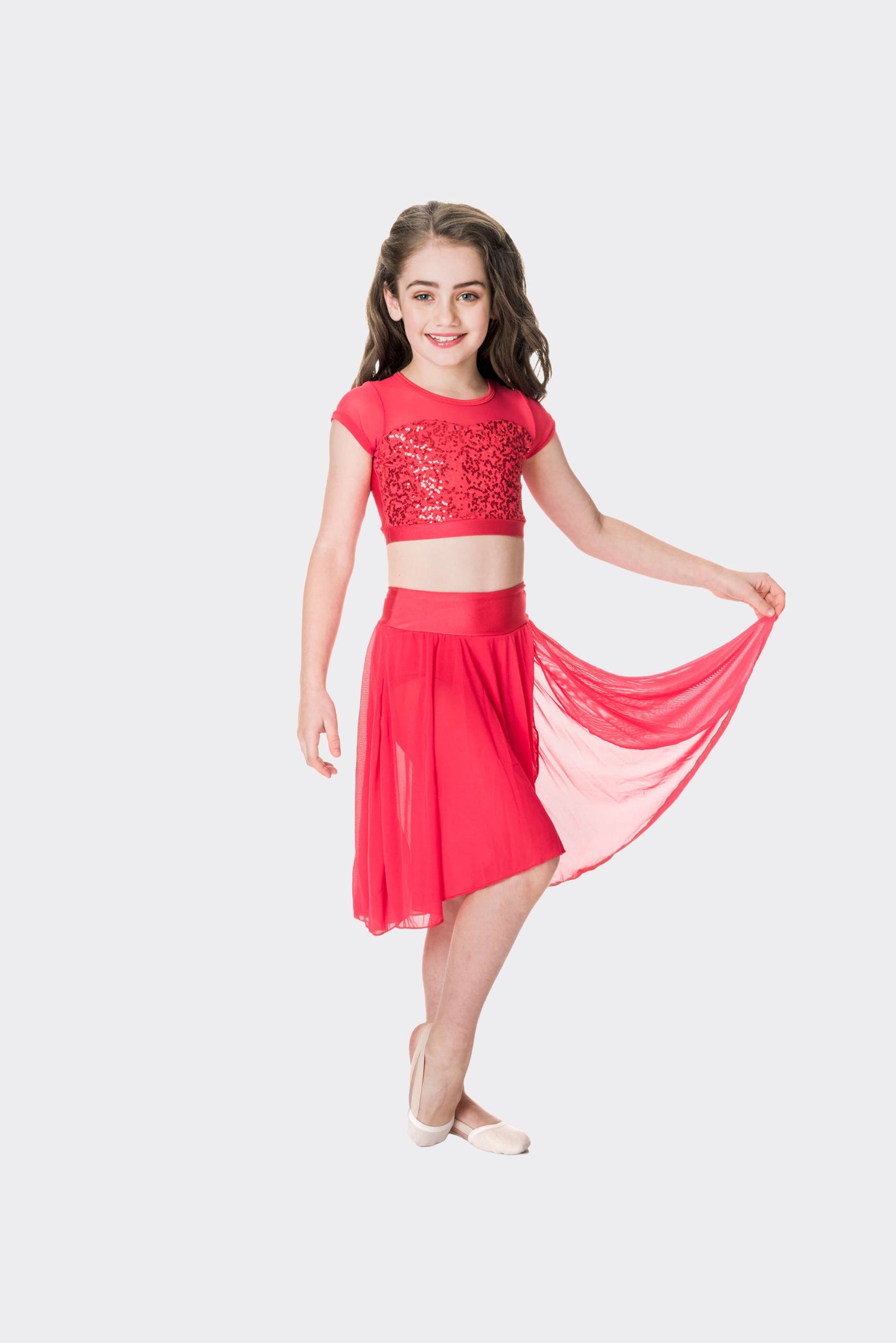 Atttitude Sequin Crop Top Childs