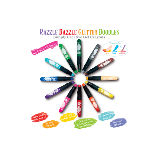 Dancing Star Glitter Doodle Twistable Gel Crayons