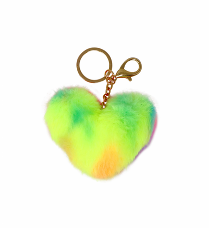 Fluffy Heart Keyring