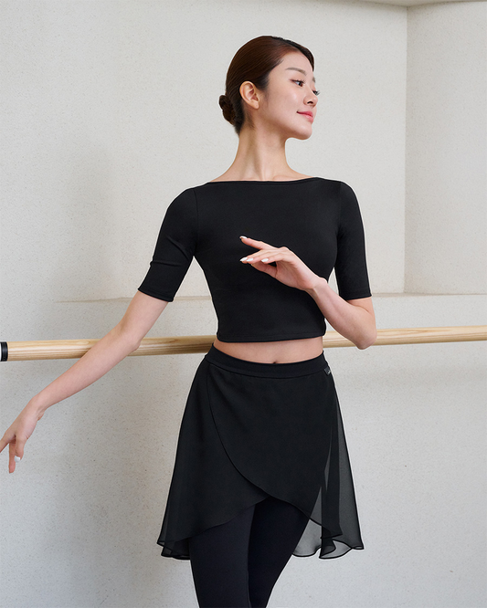 Elise Wrap Crop Tee