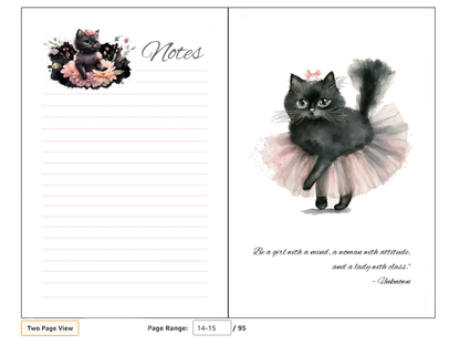 My Kitten Ballerina Notebook