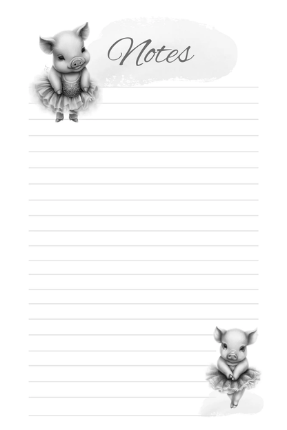 My Piggy Ballerina Notebook