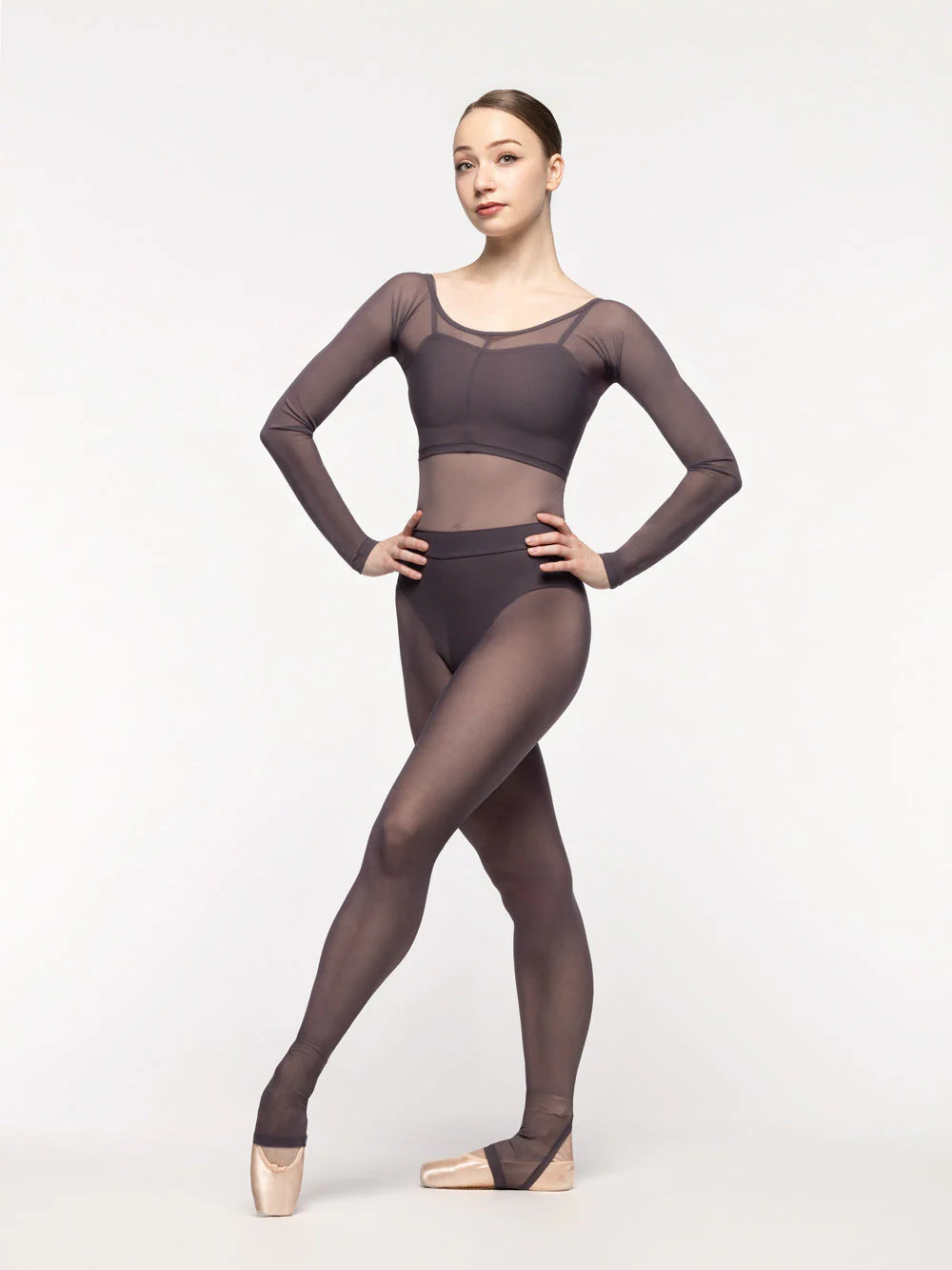 Back Seam Stirrup Tights