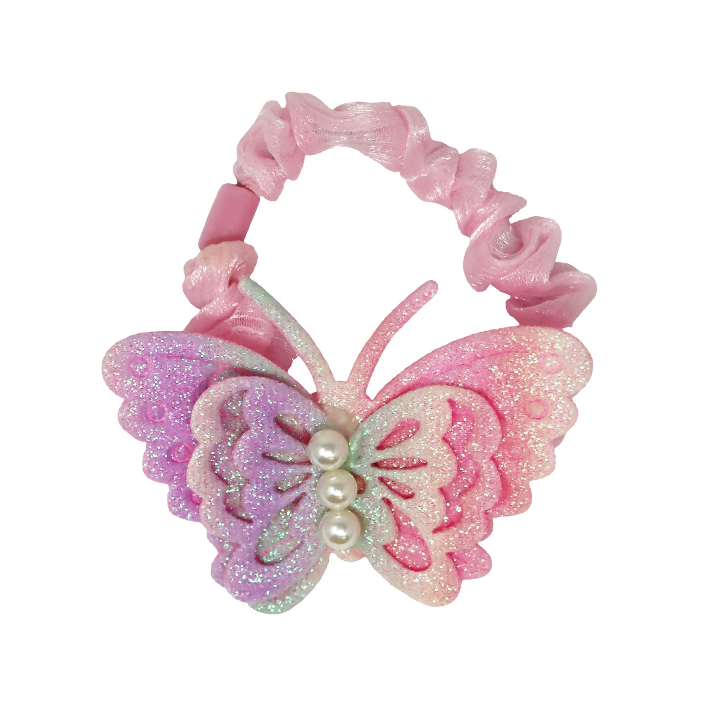 Rainbow Butterfly Scrunchie