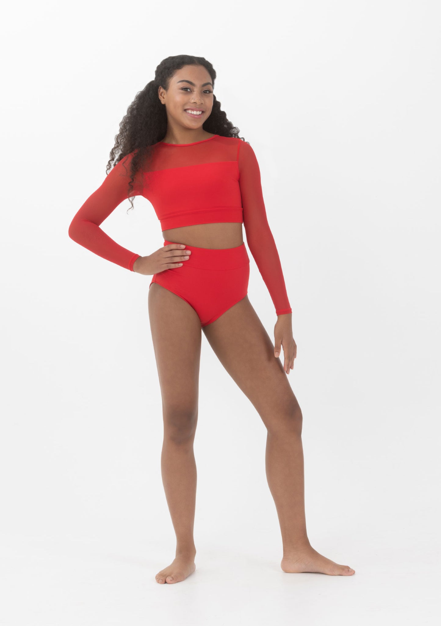 Tyler Long Sleeve Crop Top Childs
