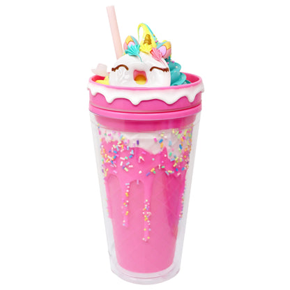 Unicorn Donut Drinking Cup - PINK