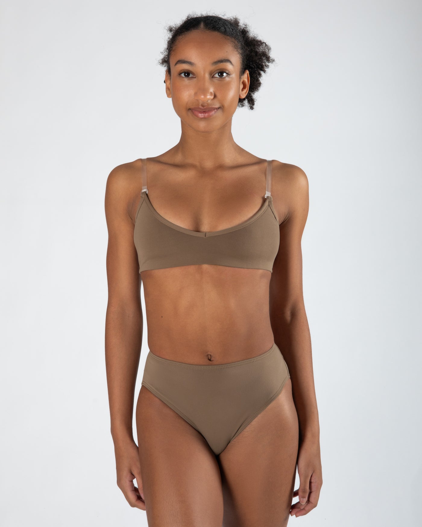 Clear Back Bra Ladies - WHEAT
