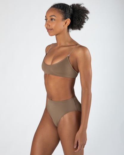 Clear Back Bra Ladies - WHEAT