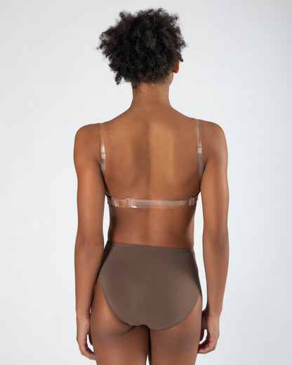 Clear Back Bra Ladies - WHEAT
