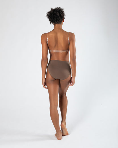 Clear Back Bra Ladies - WHEAT