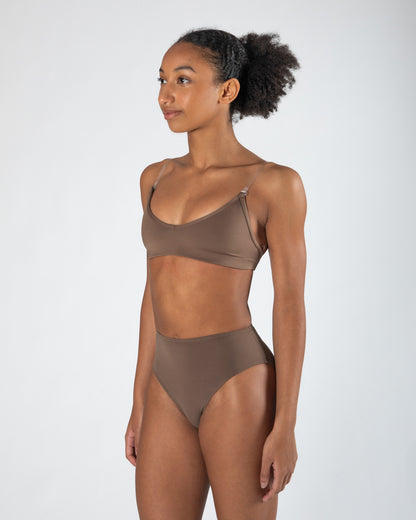 Clear Back Bra Ladies - WHEAT