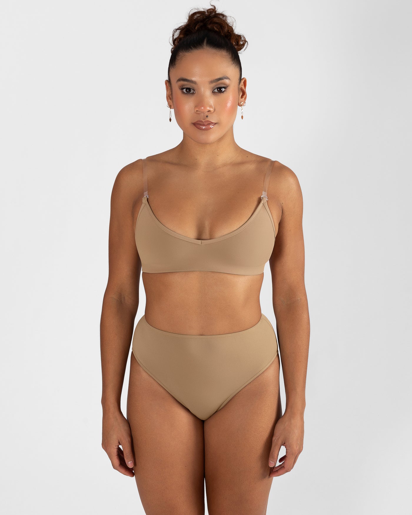 Clear Back Bra Ladies - WHEAT