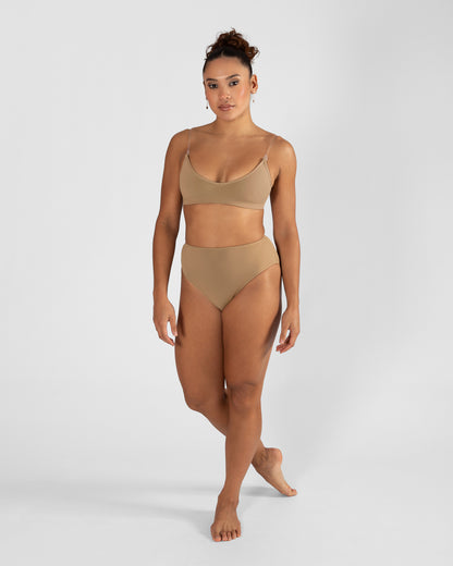 Clear Back Bra Ladies - WHEAT