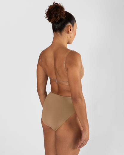 Clear Back Bra Ladies - WHEAT