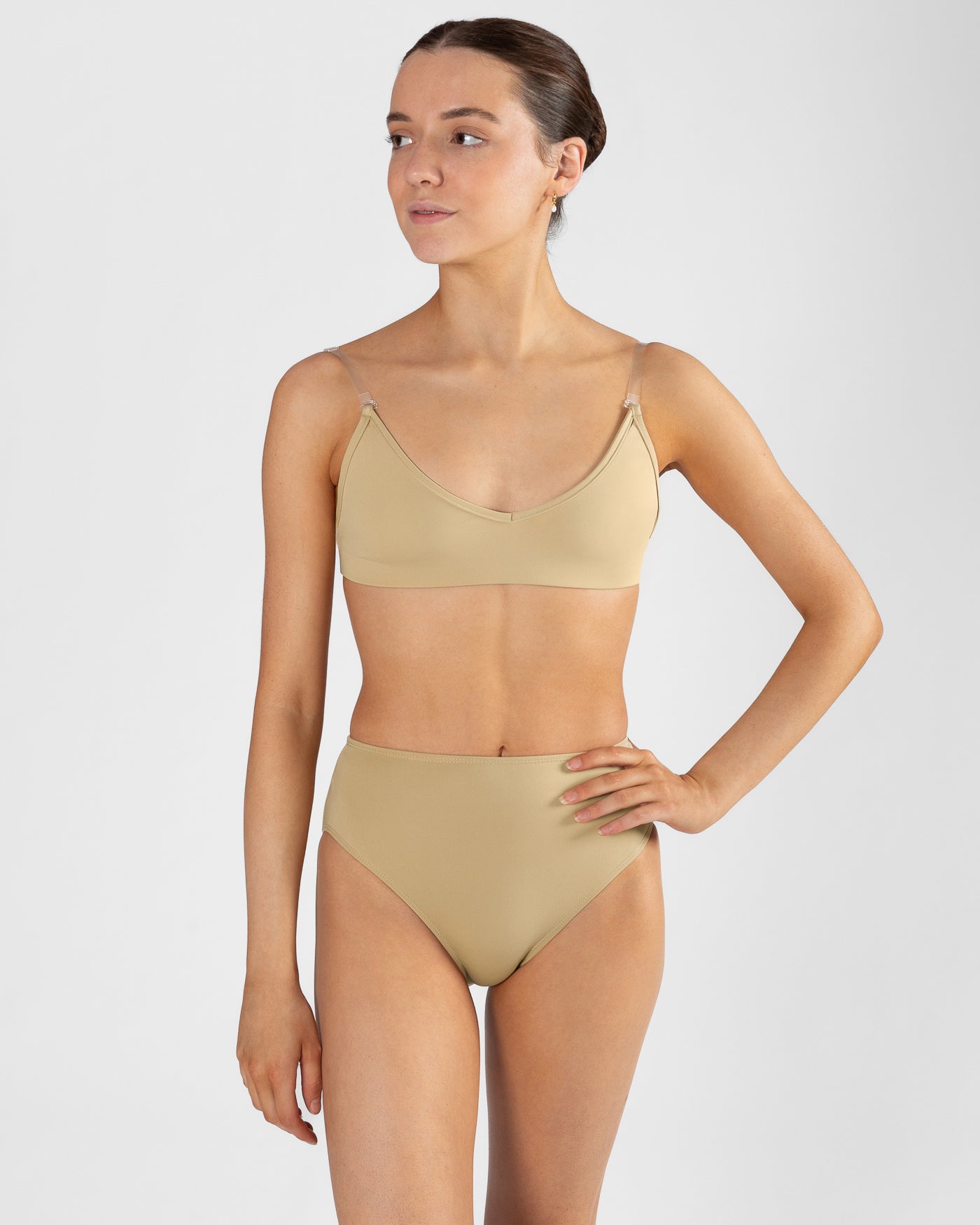 Clear Back Bra Ladies - WHEAT