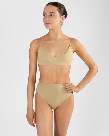 Clear Back Bra Ladies - WHEAT