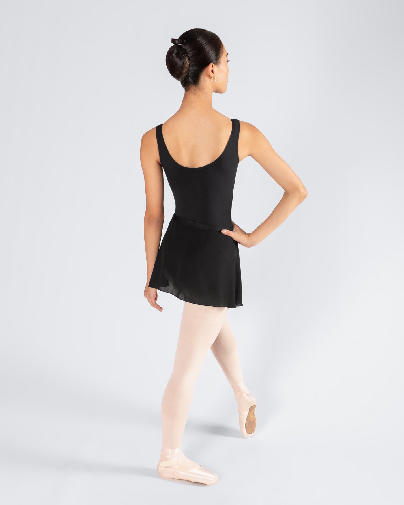 Audrey Mock Wrap Skirt Ladies - BLACK