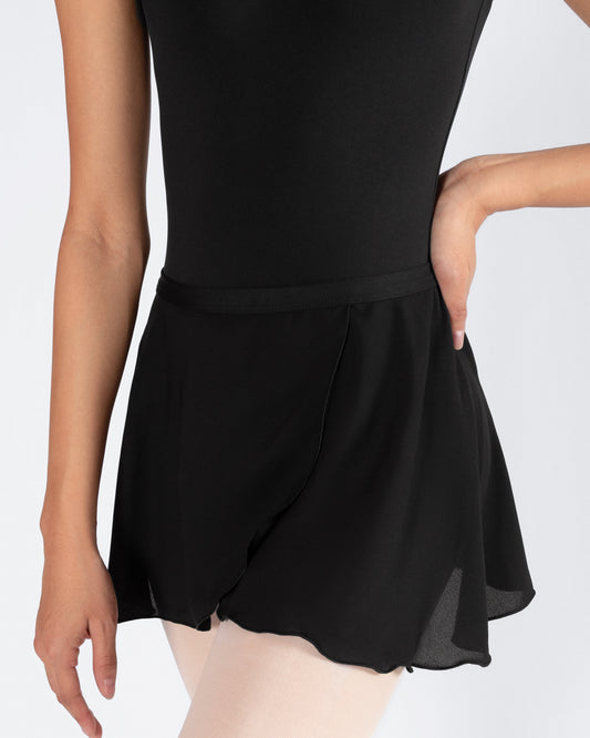 Audrey Mock Wrap Skirt Ladies - BLACK