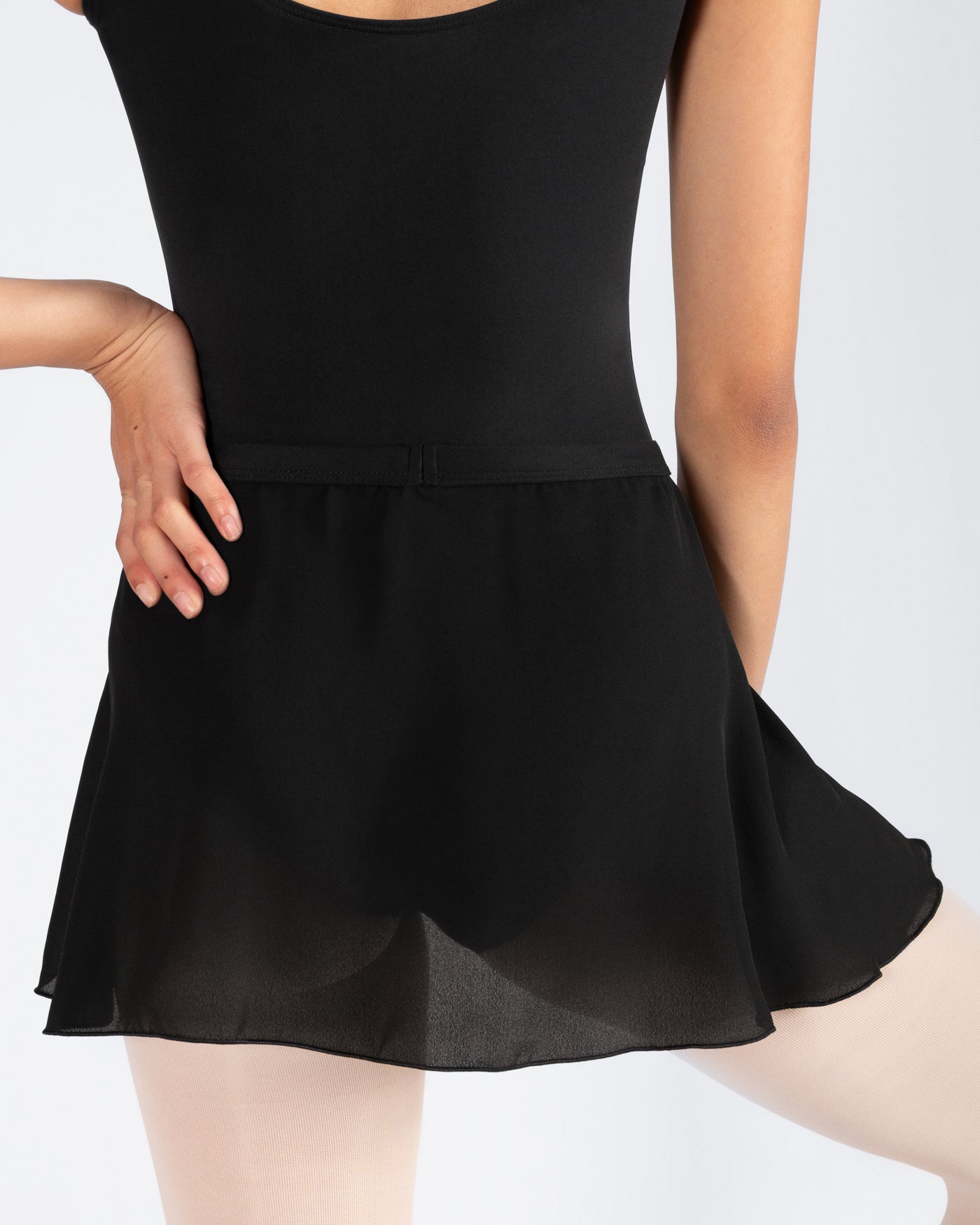 Audrey Mock Wrap Skirt Ladies - BLACK