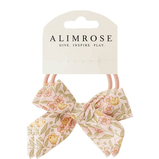Bow Hair Tie Set - Lily Pink