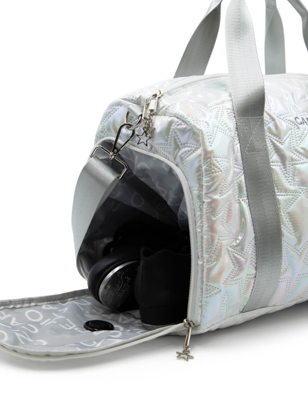 Metallic Star Duffle Bag - SILVER