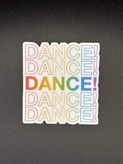 Rainbow Dance Vinyl Sticker