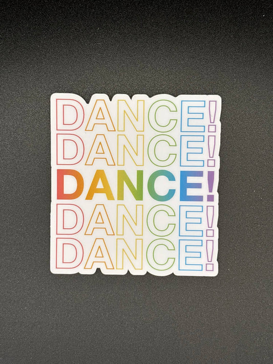 Rainbow Dance Vinyl Sticker