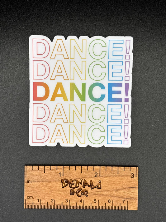 Rainbow Dance Vinyl Sticker