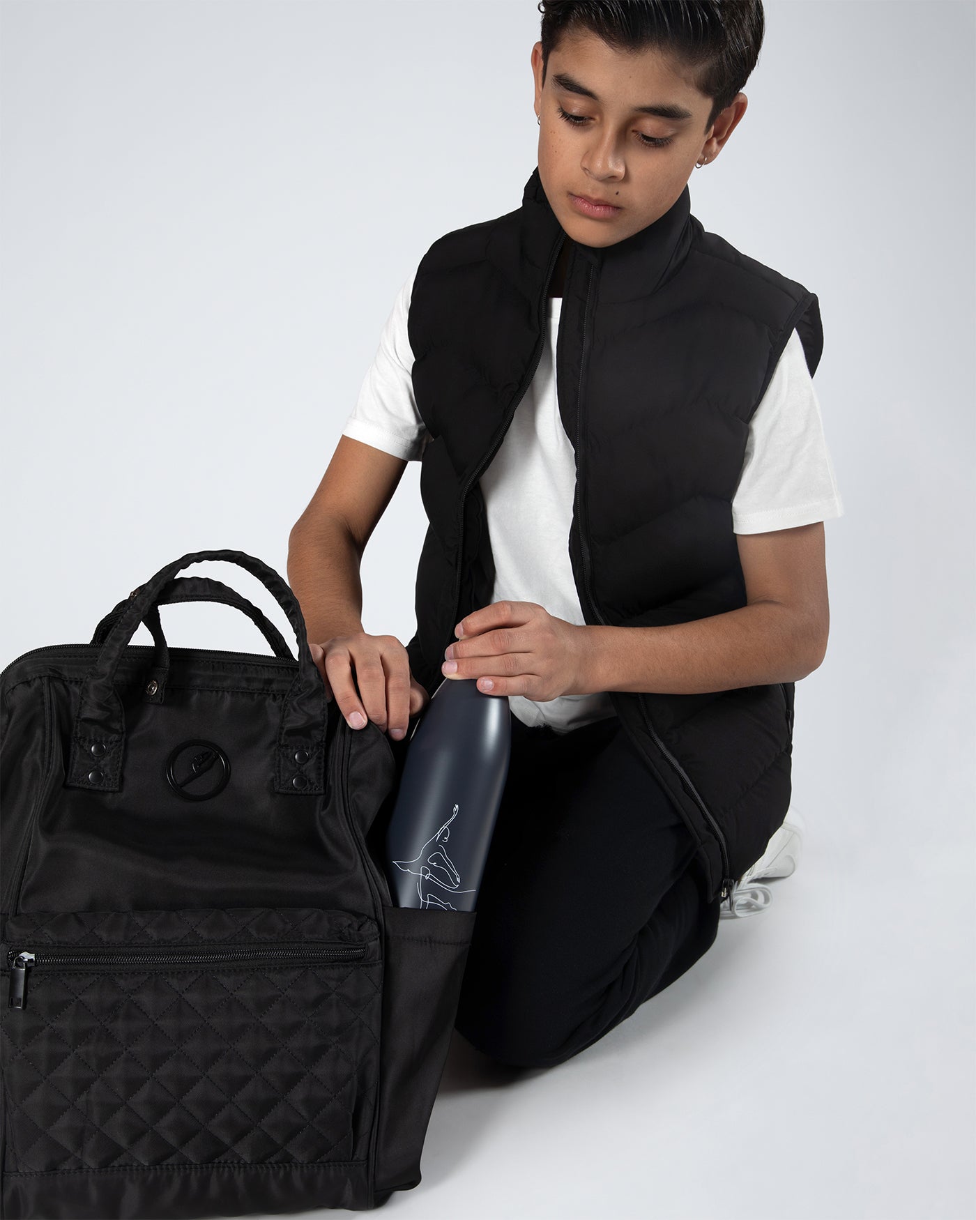 Energetiks Nova Quilted Backpack - BLACK