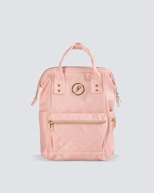 Nova Small Quilted Backpack - PINK