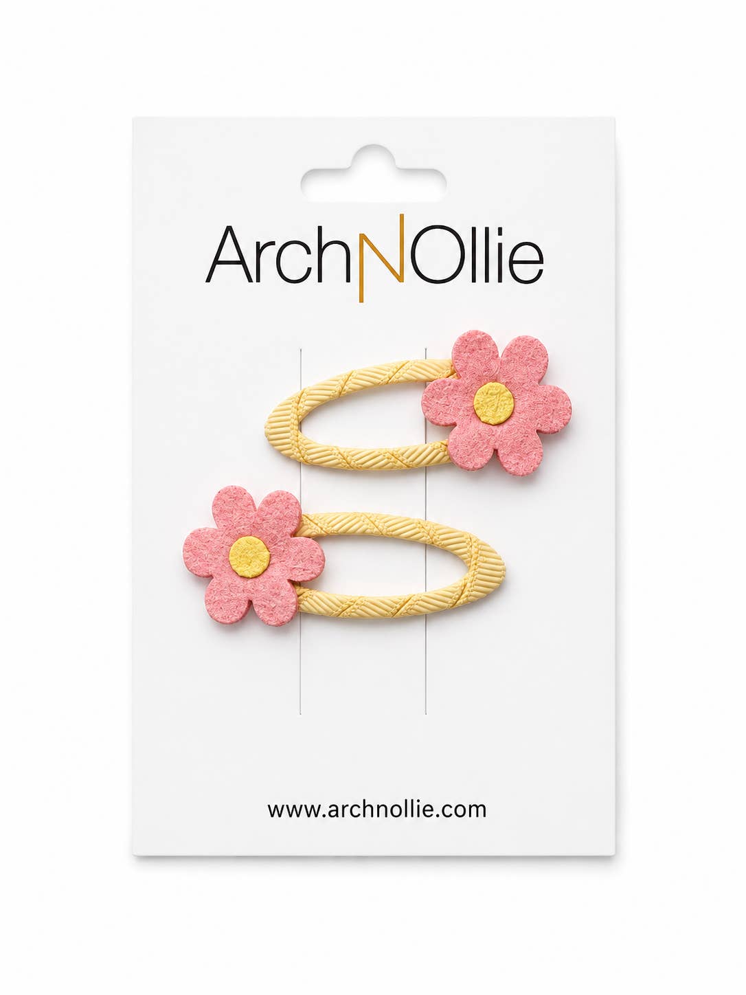 Pink Flower Hair Clips