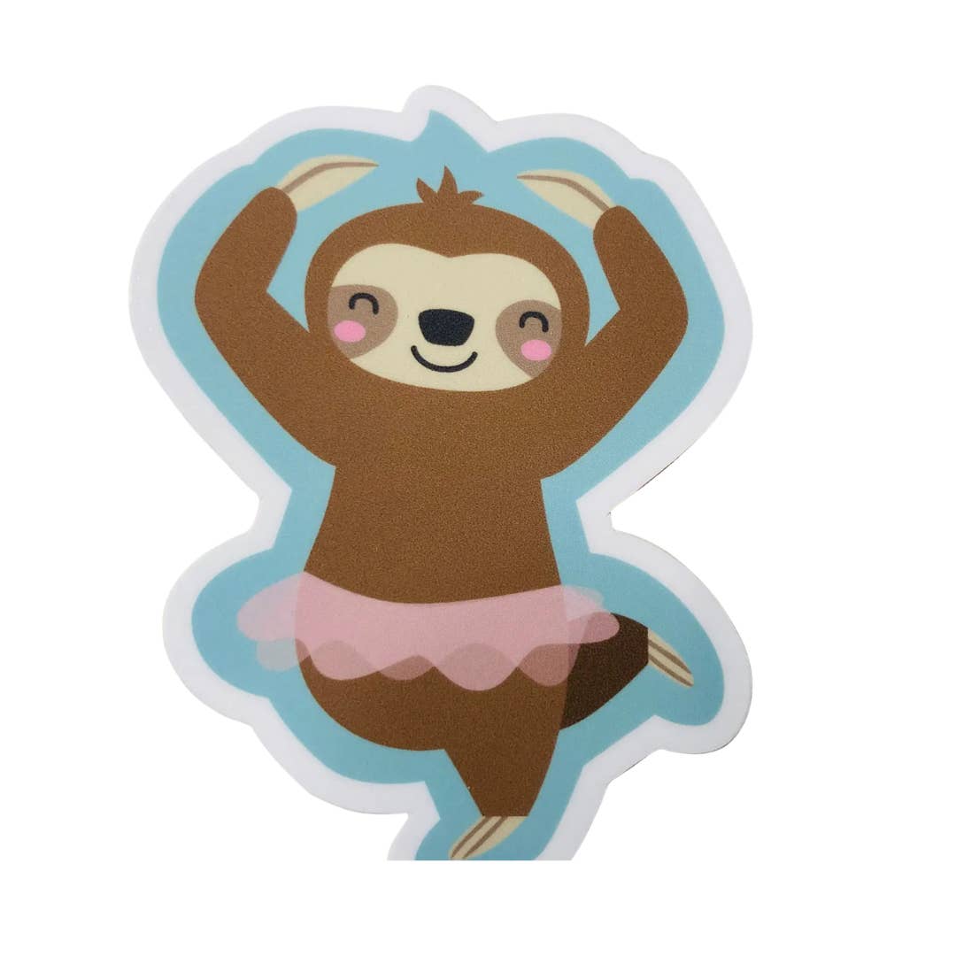 Sloth in Tutu Vinyl Sticker
