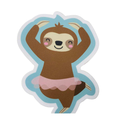 Sloth in Tutu Vinyl Sticker