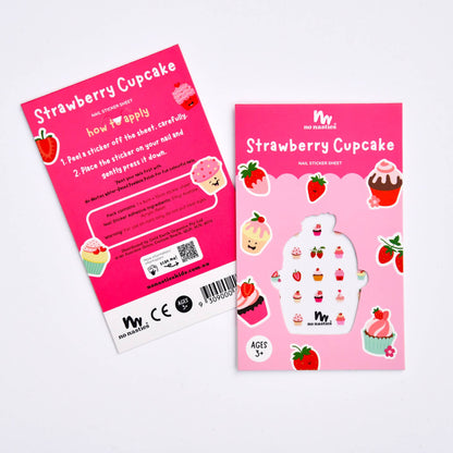 Strawberry Cupcake Nail Stickers