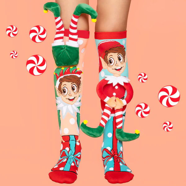 Elf On The Shelf Knee High Socks