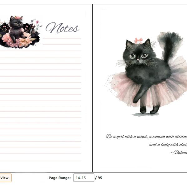 My Kitten Ballerina Notebook