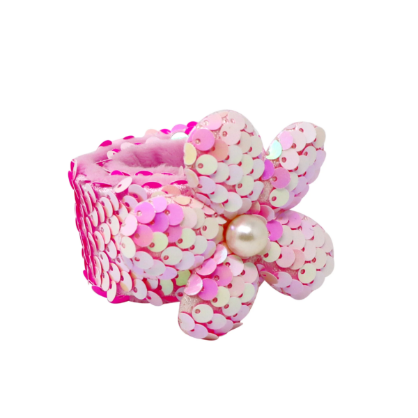 Flower Sequin Slap Bracelet